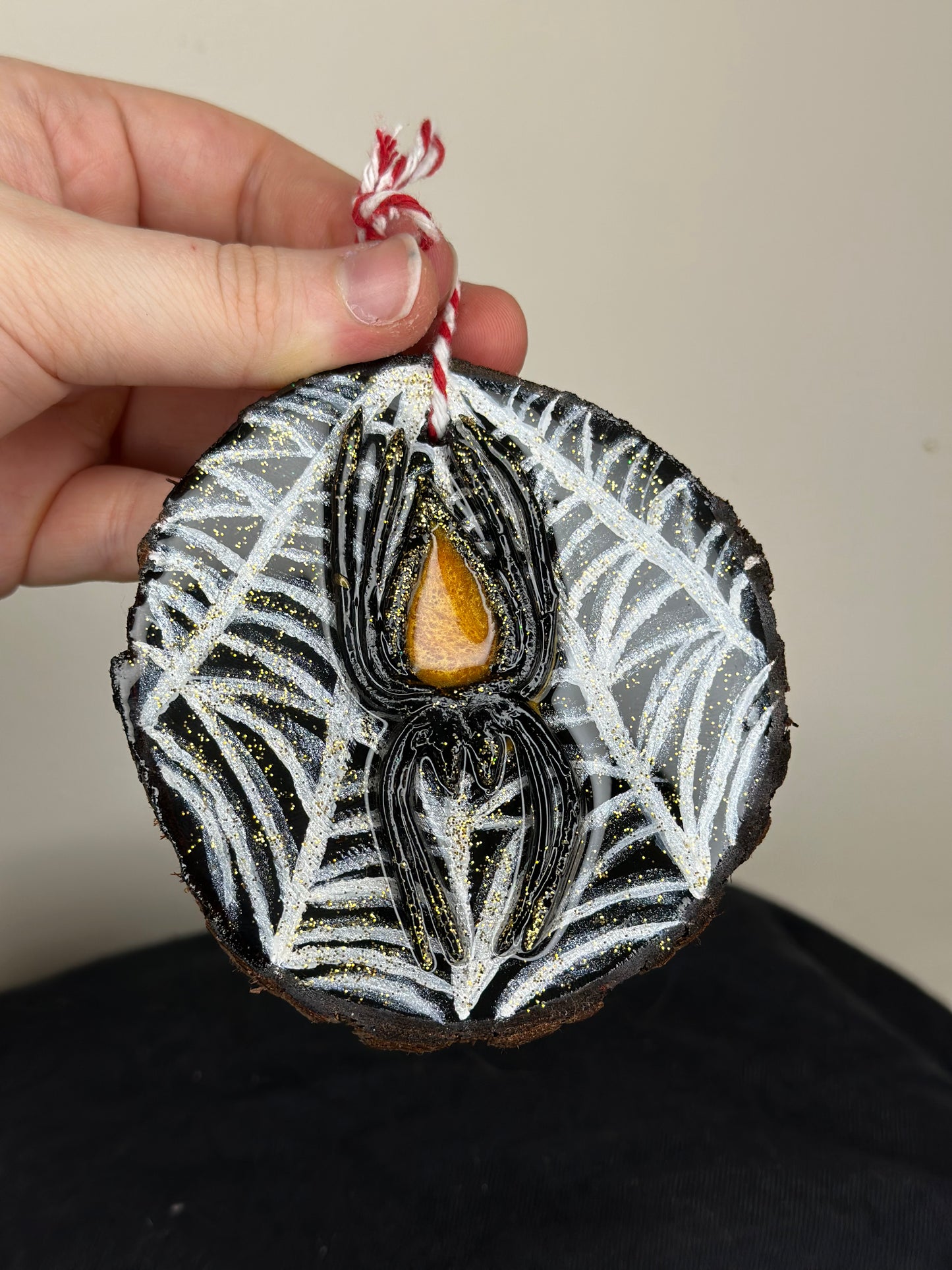 Shimmering Spider Ornaments
