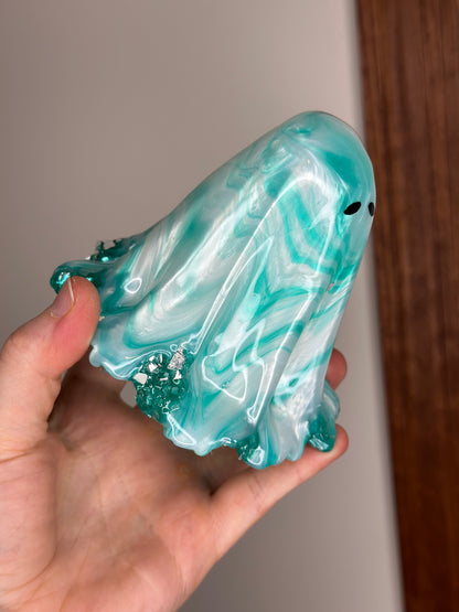 Tiffany Blue Swirl Glowing Ghostie