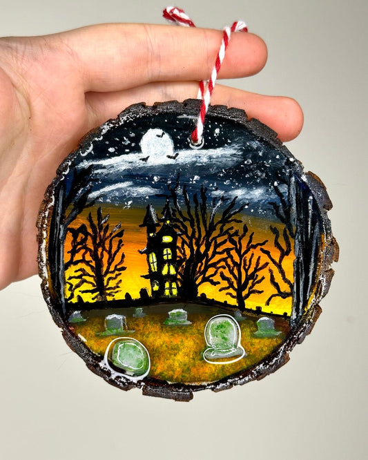 Haunted Sunset Ornament (style1)