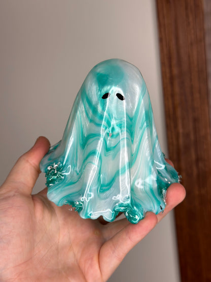 Tiffany Blue Swirl Glowing Ghostie